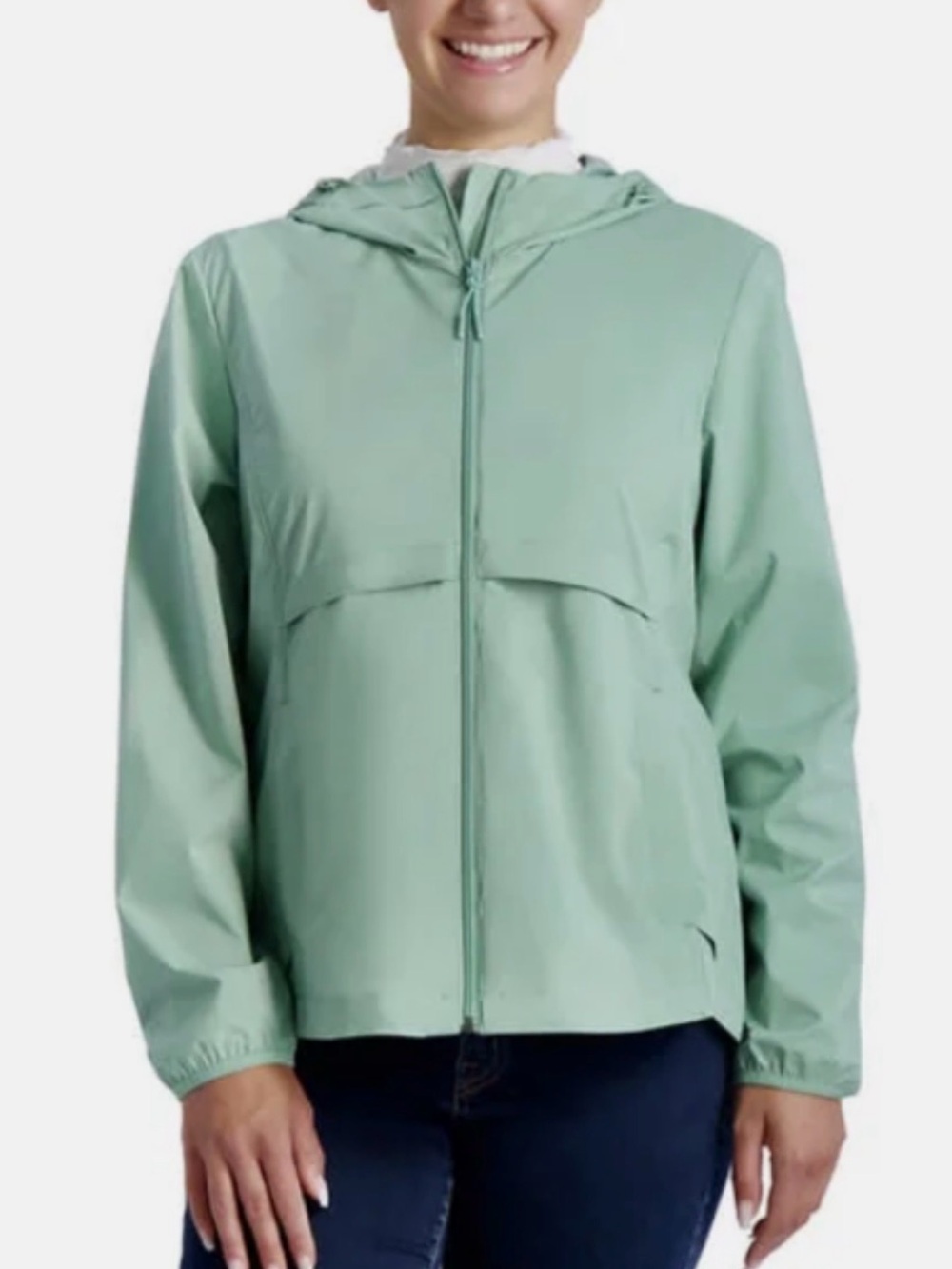 Gerry Ladies' Packable Rain Jacket Windbreaker Women's Rain Coat, Green XS NWT